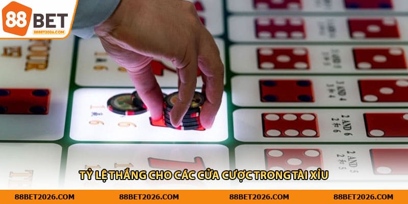 Tỷ lệ thắng cho các cửa cược trong tài xỉu